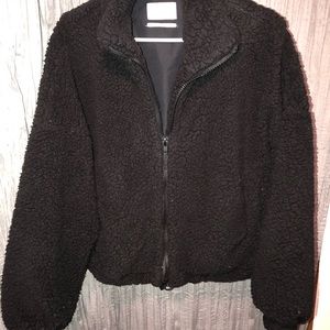 Urban Outfitters black fuzzy jacket